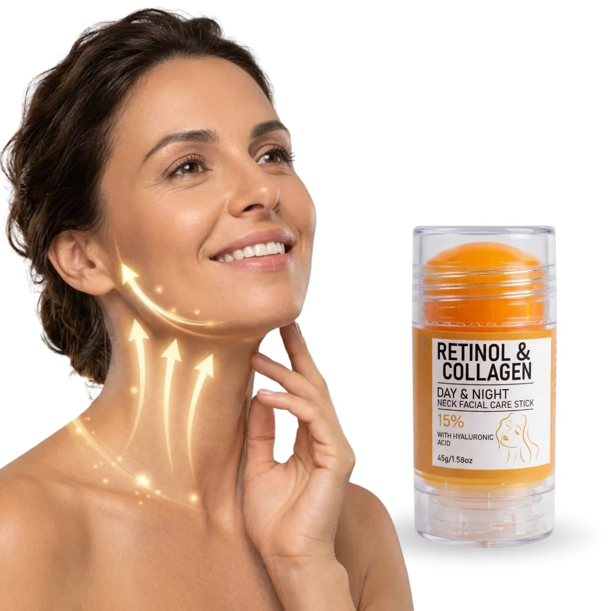 Crema en Barra para Rostro y Cuello con Retinol, Colágeno y Ácido Hialurónico