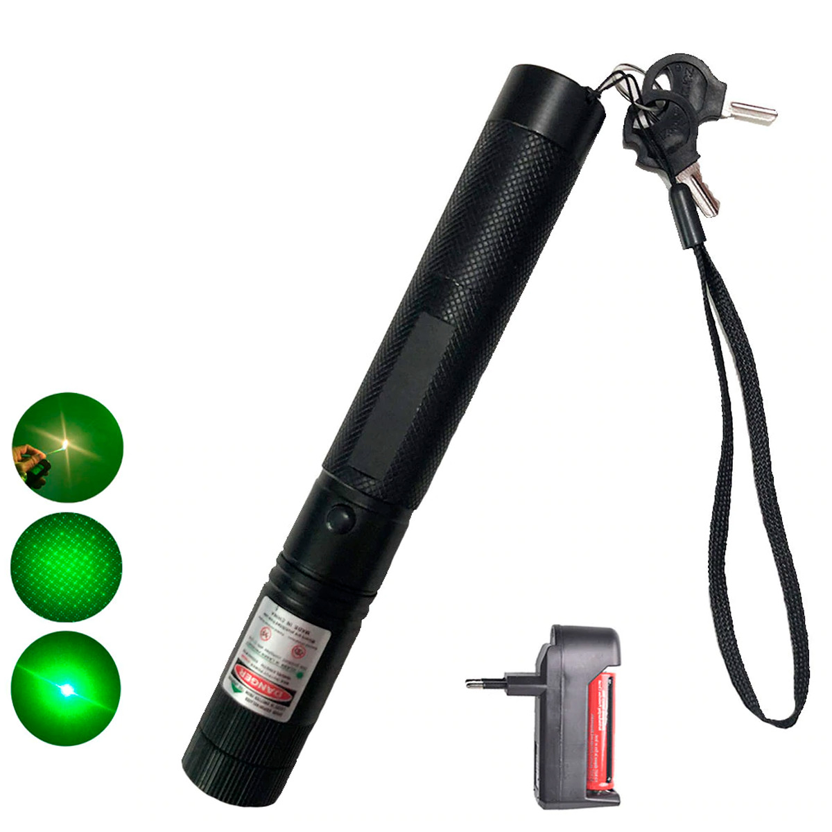 Puntero láser verde de alta potencia – Puntero Lazer recargable con tapa de  estrella Lazer Beam 5000 pies largo alcance láser luz láser pluma para