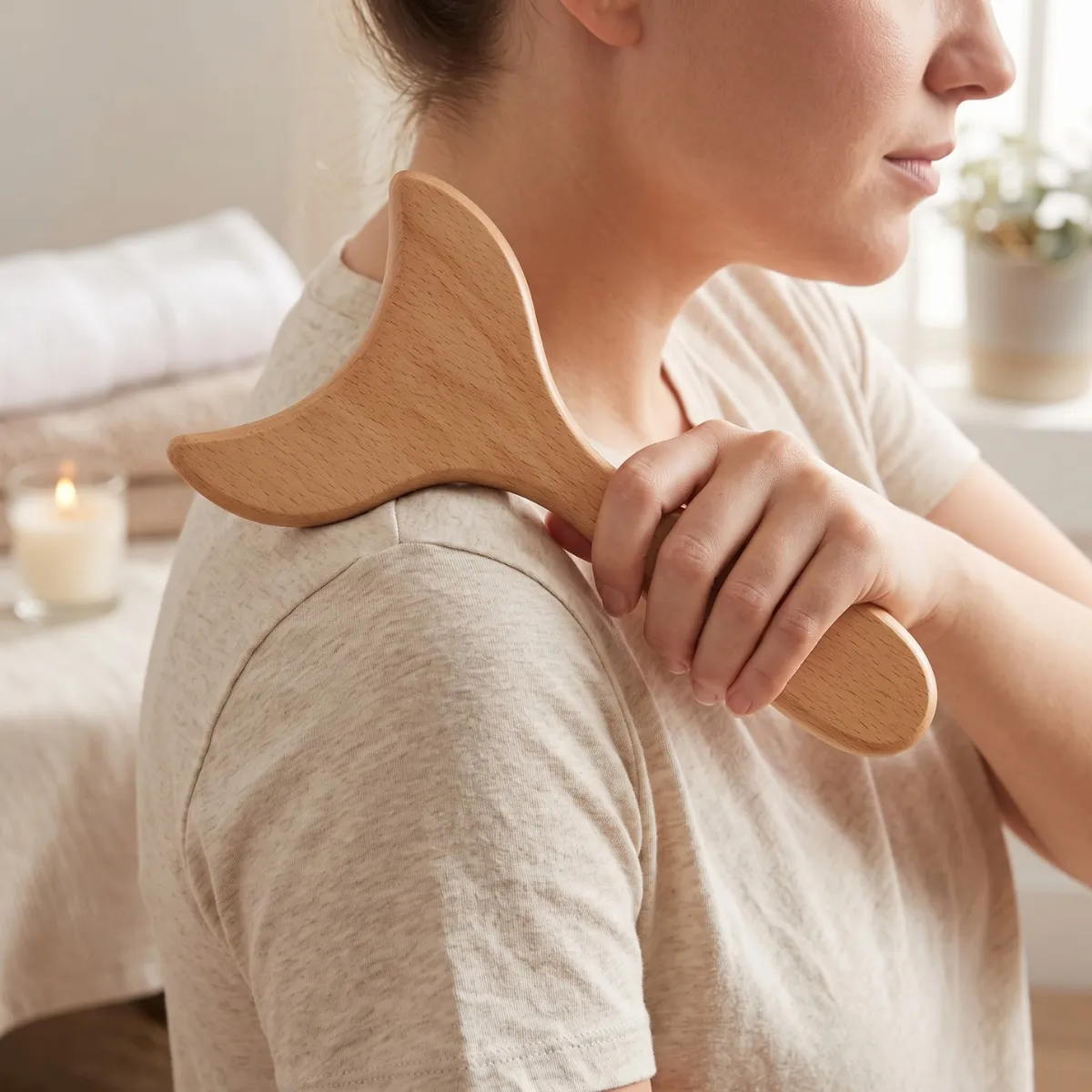 Masajeador Madera Drenaje Linfático Anti Celulitis Masaje - Imagen 7