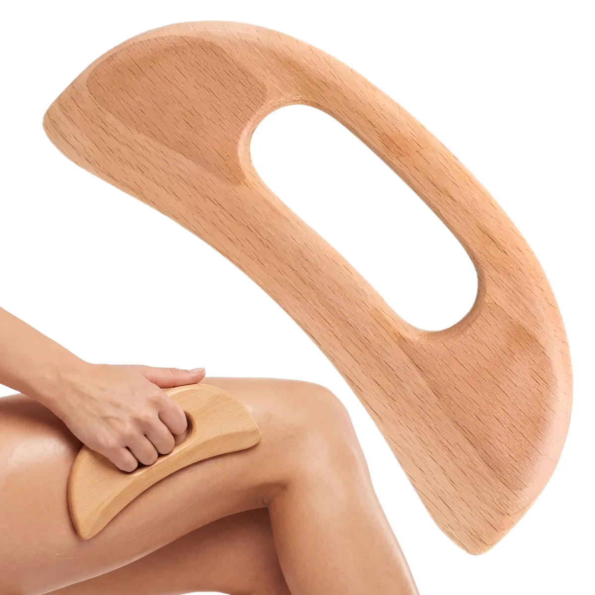 Raspador Masaje Corporal Gua Sha Masajeador Madera Piernas
