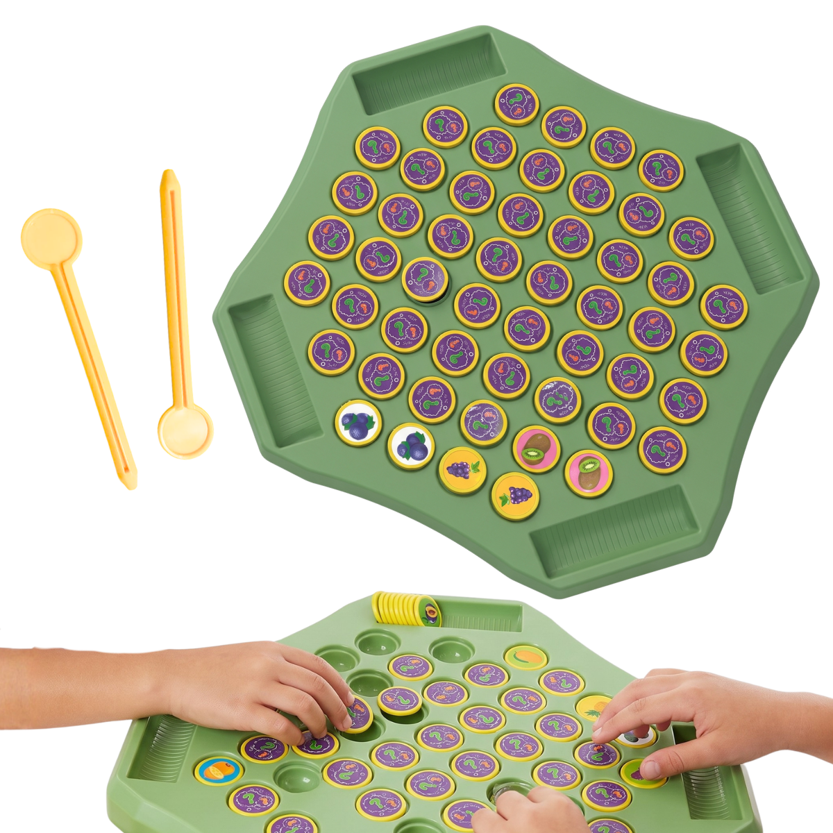 Juego De Mesa Memorama De Frutas Destreza Niños