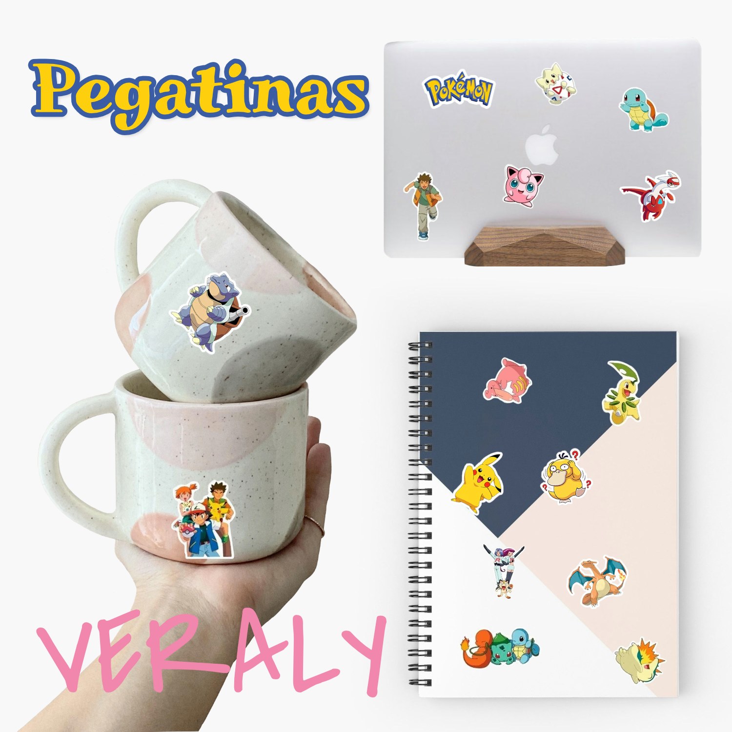 50 Pzs Lote Pegatinas Anime Pokemon Pikachu Ash Stickers F Color