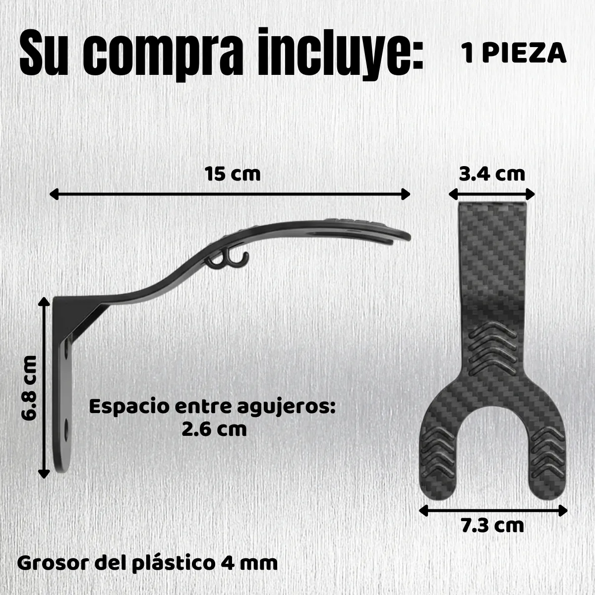 Soporte para Casco de Motocicleta: Gancho de Pared 1 Pieza - Imagen 2