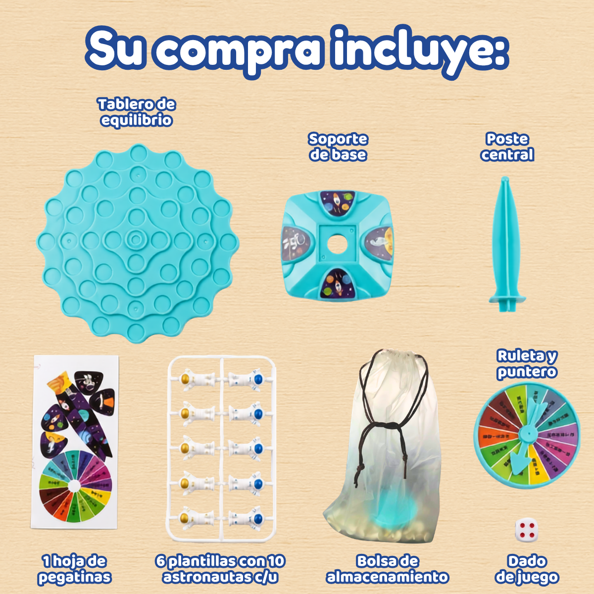 Juego De Mesa Equilibrio Astronauta Juguete Destreza Niños - Imagen 3