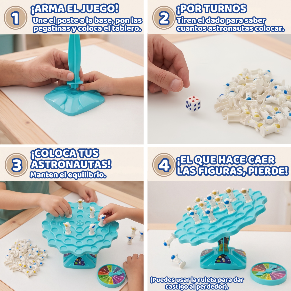 Juego De Mesa Equilibrio Astronauta Juguete Destreza Niños - Imagen 5