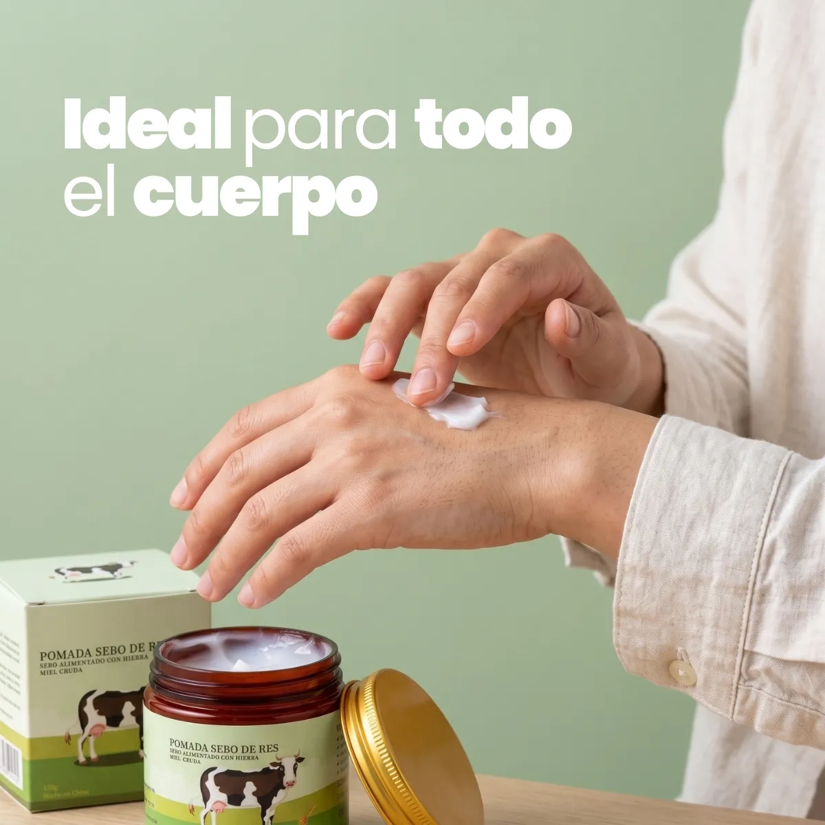 Bálsamo Facial Sebo Res Miel 120g Hidratante Cicatrizante - Imagen 4