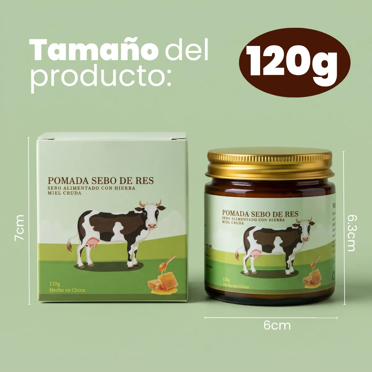 Bálsamo Facial Sebo Res Miel 120g Hidratante Cicatrizante - Imagen 3