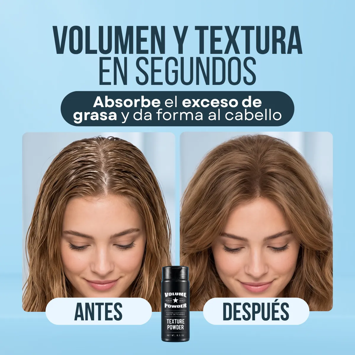 Polvo Volumen Texturizante Fijación Peinado Cabello 15g Hair - Imagen 5