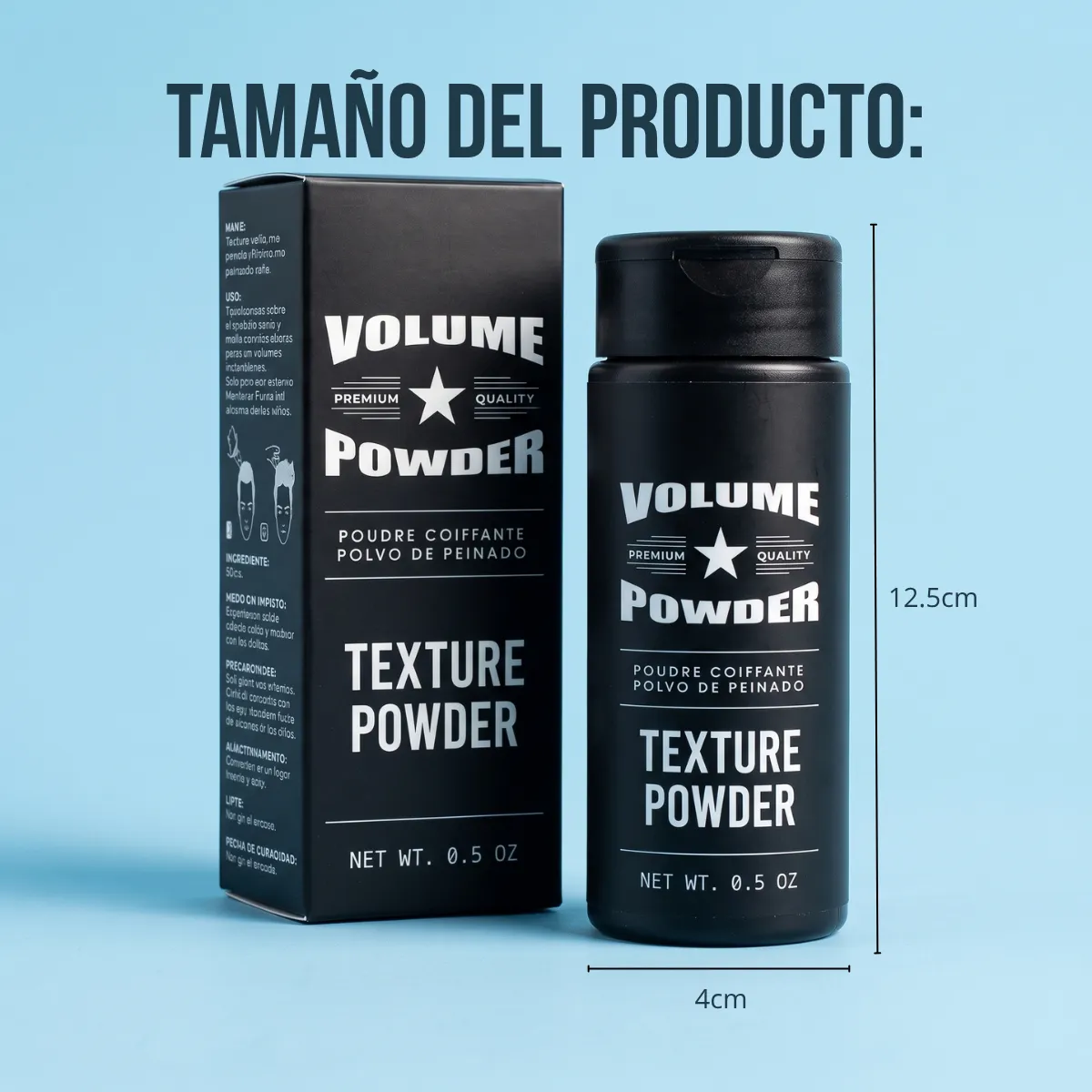 Polvo Volumen Texturizante Fijación Peinado Cabello 15g Hair - Imagen 3