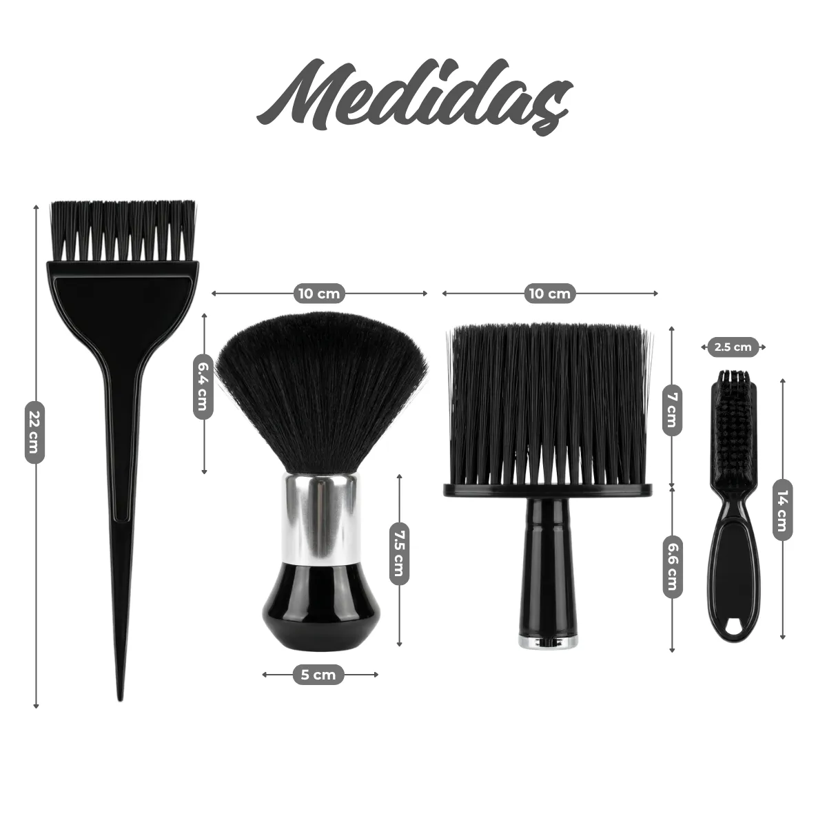 Set de 4 Cepillos de Peluquería para Corte y Tinte - Imagen 3
