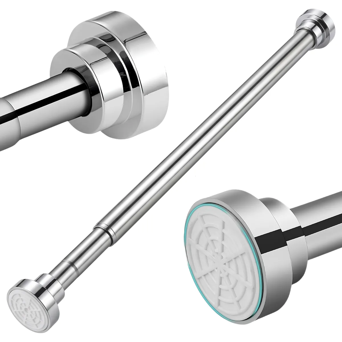 Tubo Barra Cortina De Baño Extensible Ajustable 100-170cm