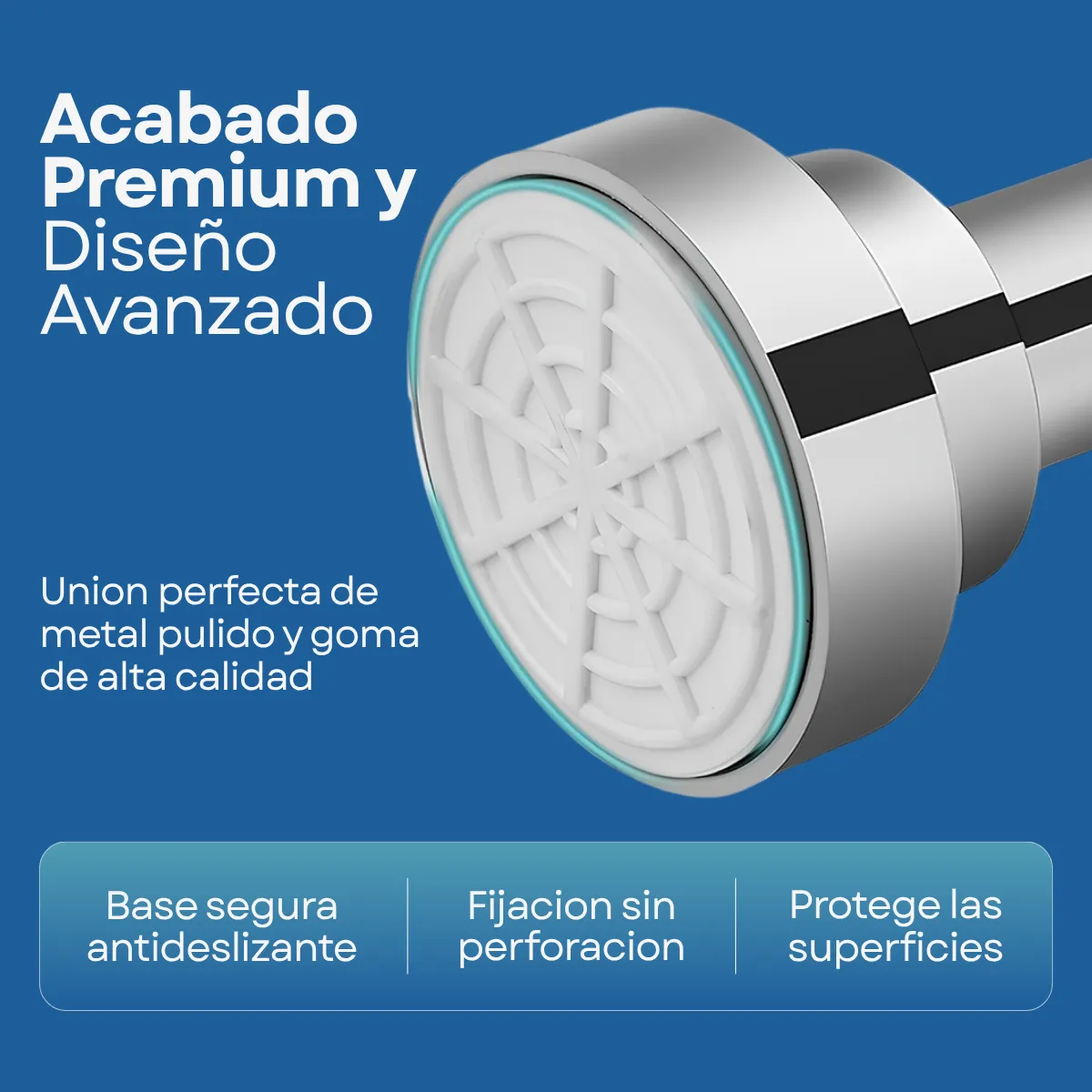 Tubo Barra Cortina De Baño Extensible Ajustable 100-170cm - Imagen 8