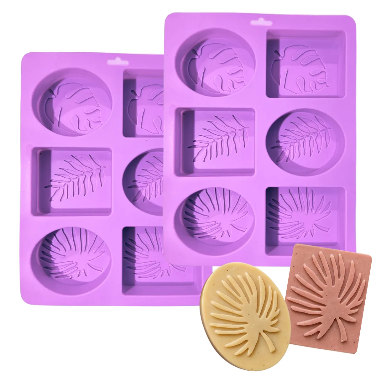 Moldes Silicona Diseño Hojas Para Jabones Artesanales
