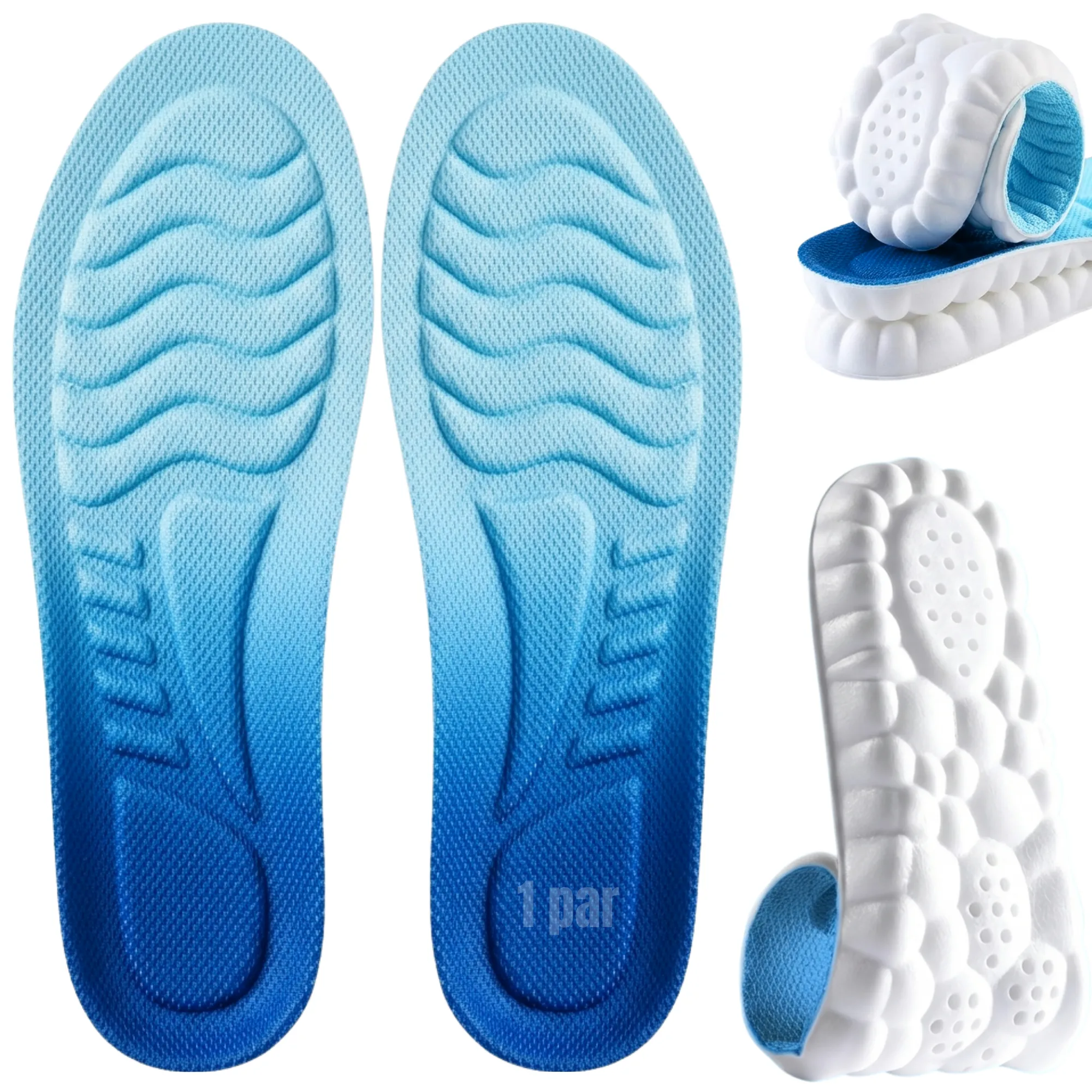 Plantilla Memory Foam Ortopédica: Soporte Deportivo (1 Par)