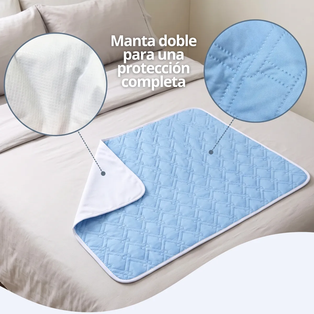 Cubre Colchón Impermeable Manta Incontinencia Lavable 80x120 - Imagen 7