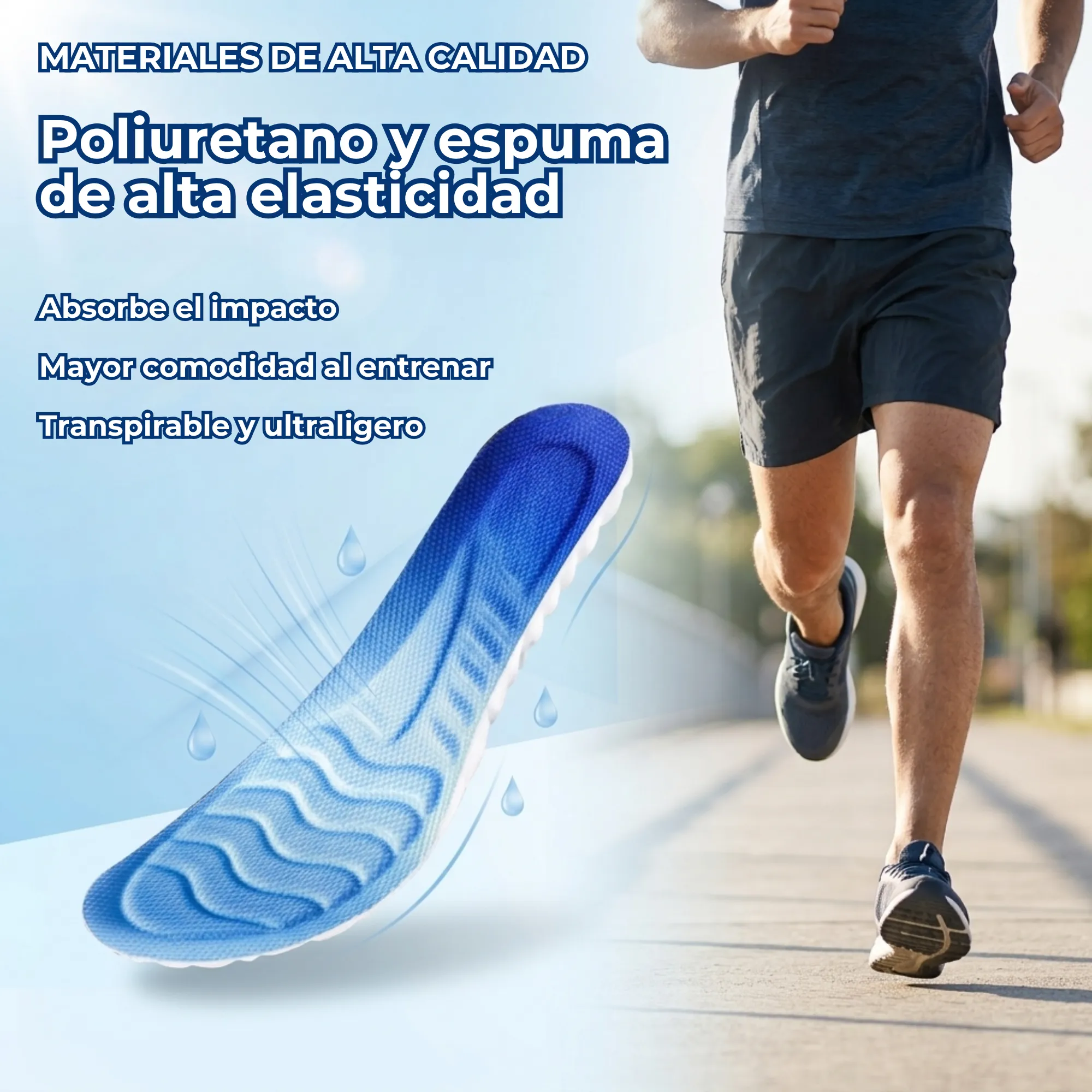 Plantilla Memory Foam Ortopédica: Soporte Deportivo (1 Par) - Imagen 4