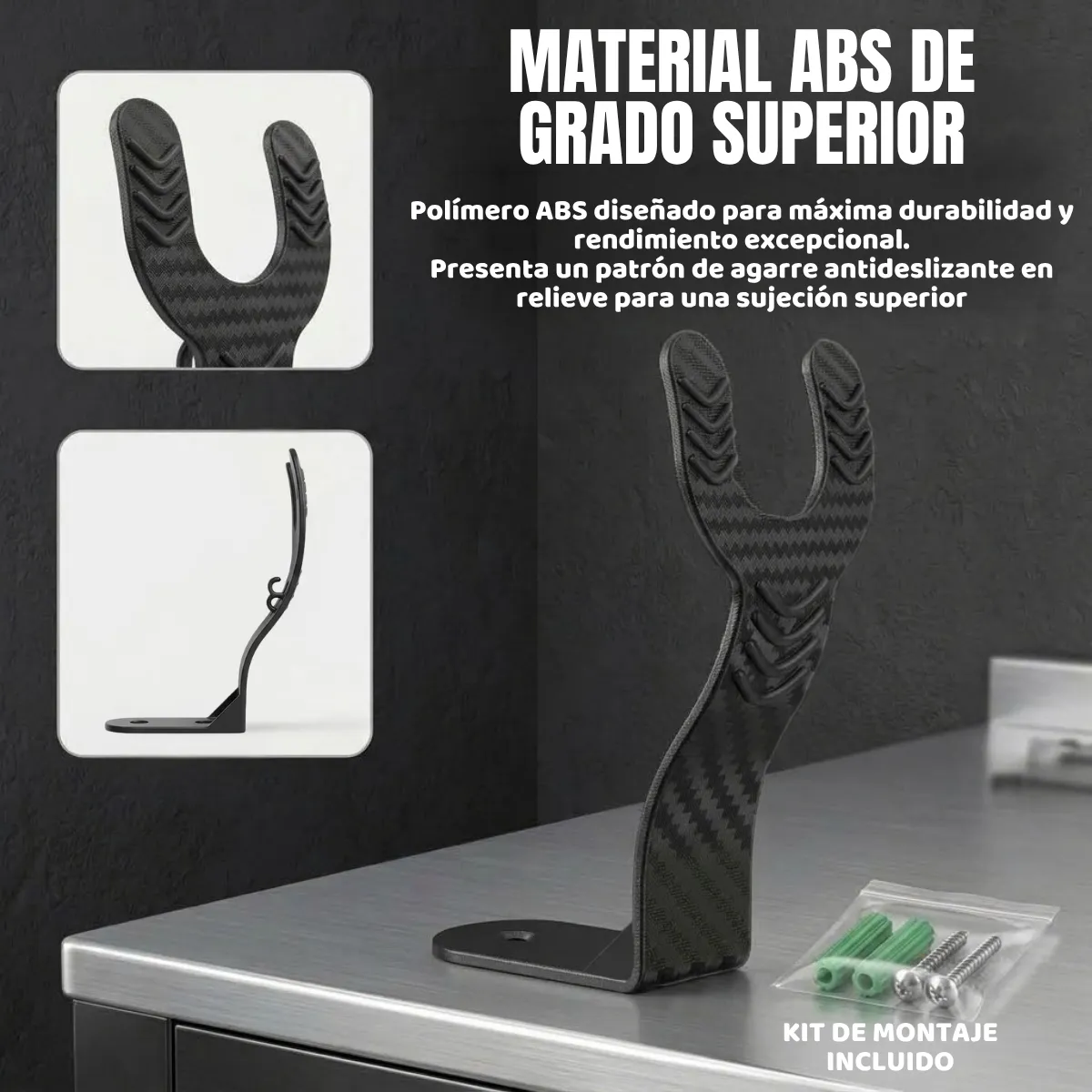 Soporte para Casco de Motocicleta: Gancho de Pared 1 Pieza - Imagen 3