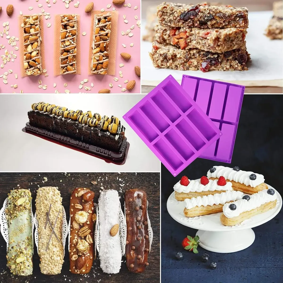 Molde Silicona Barras Proteina Chocolate 8 Cavidades 1 Pieza - Imagen 7