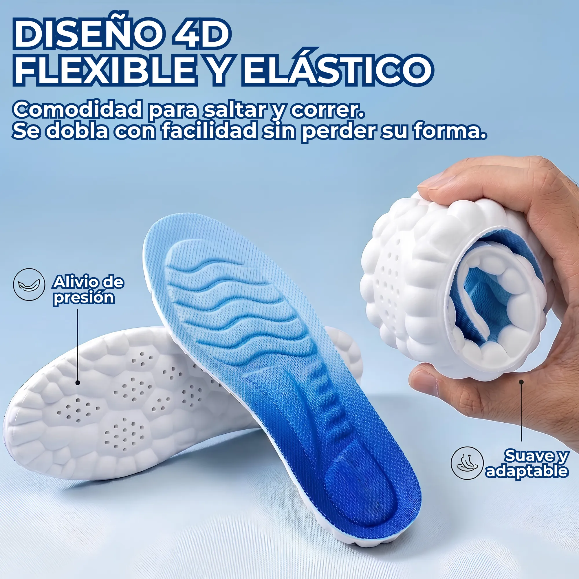 Plantilla Memory Foam Ortopédica: Soporte Deportivo (1 Par) - Imagen 7