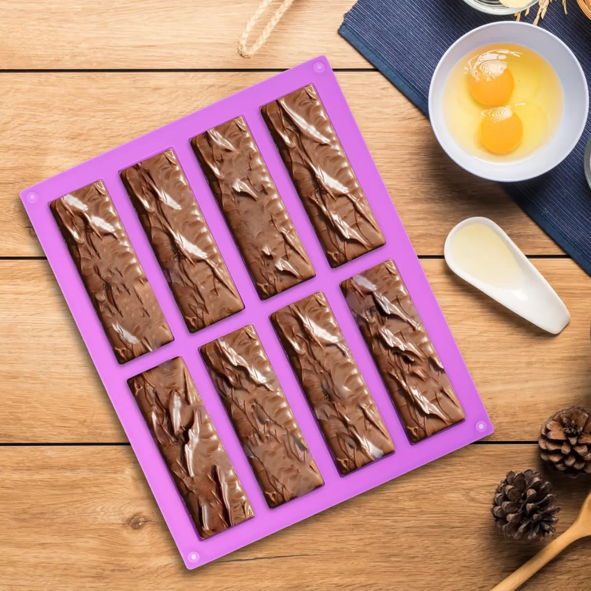 Molde Silicona Barras Proteina Chocolate 8 Cavidades 1 Pieza - Imagen 4