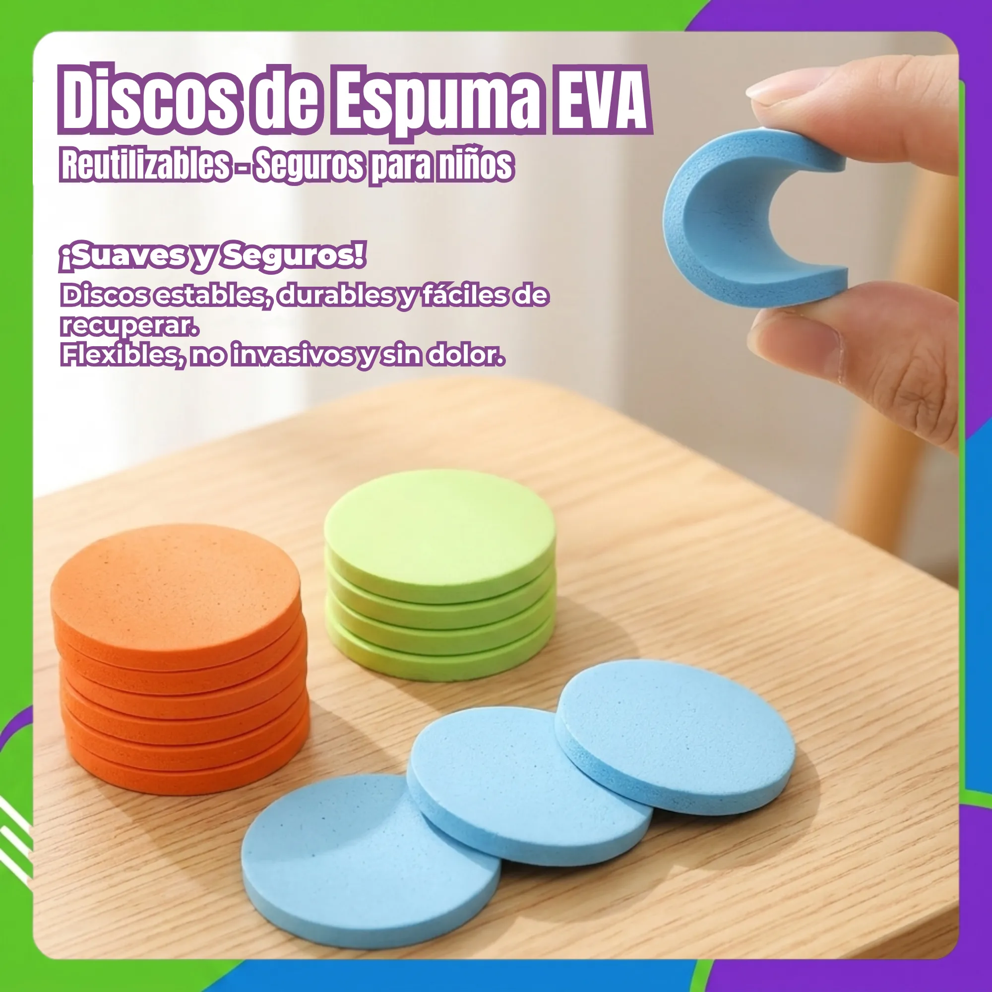 Pistola Juguete Lanzadora de Discos de Espuma Automática 1pz - Imagen 3