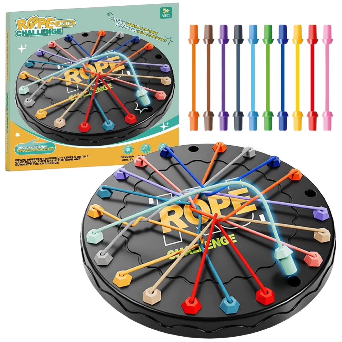 Juego Mesa Desenredar Cuerdas Puzle Educativo Estrategia