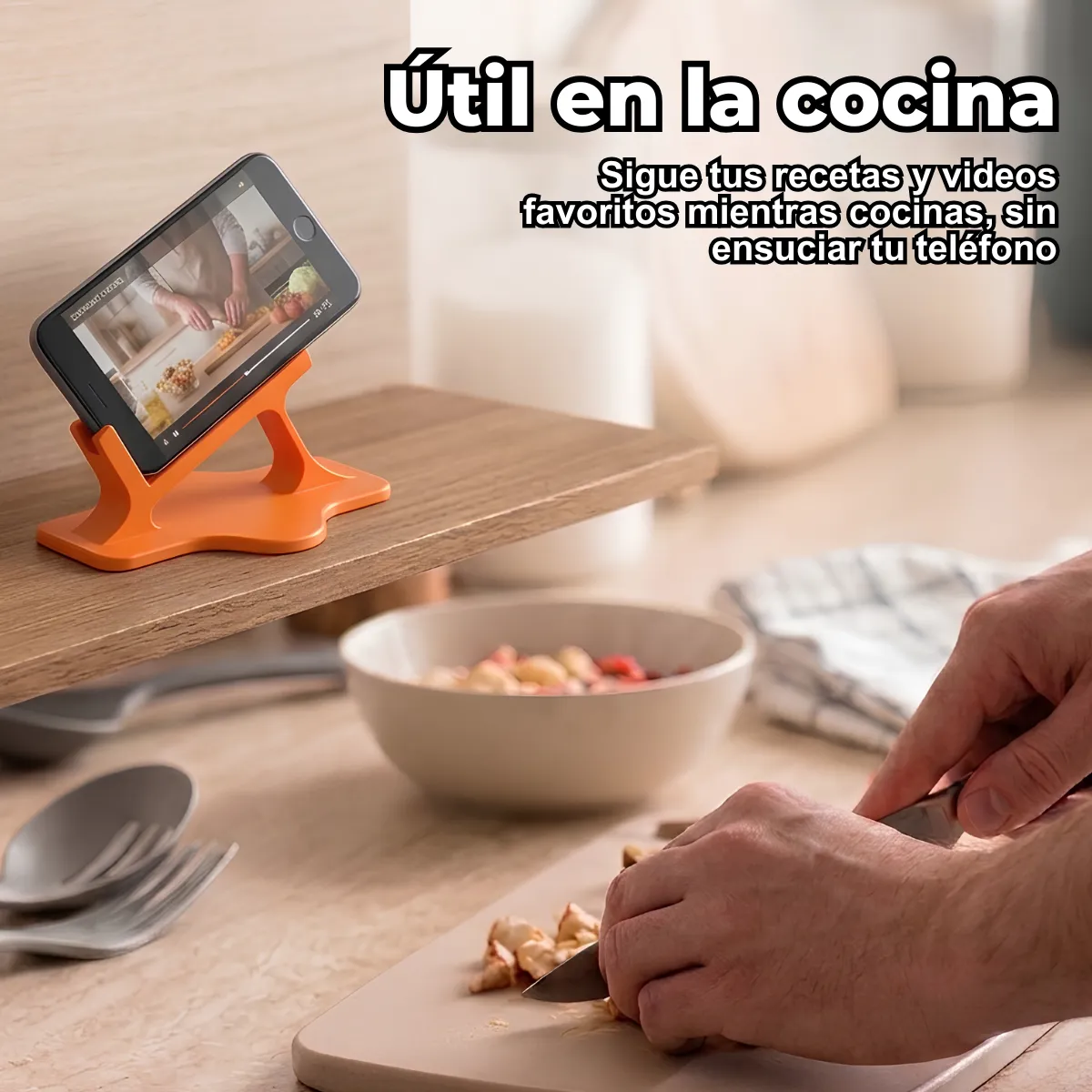 Soporte Celular Cama: Base Manos Libres Anticaídas 1pz - Imagen 5