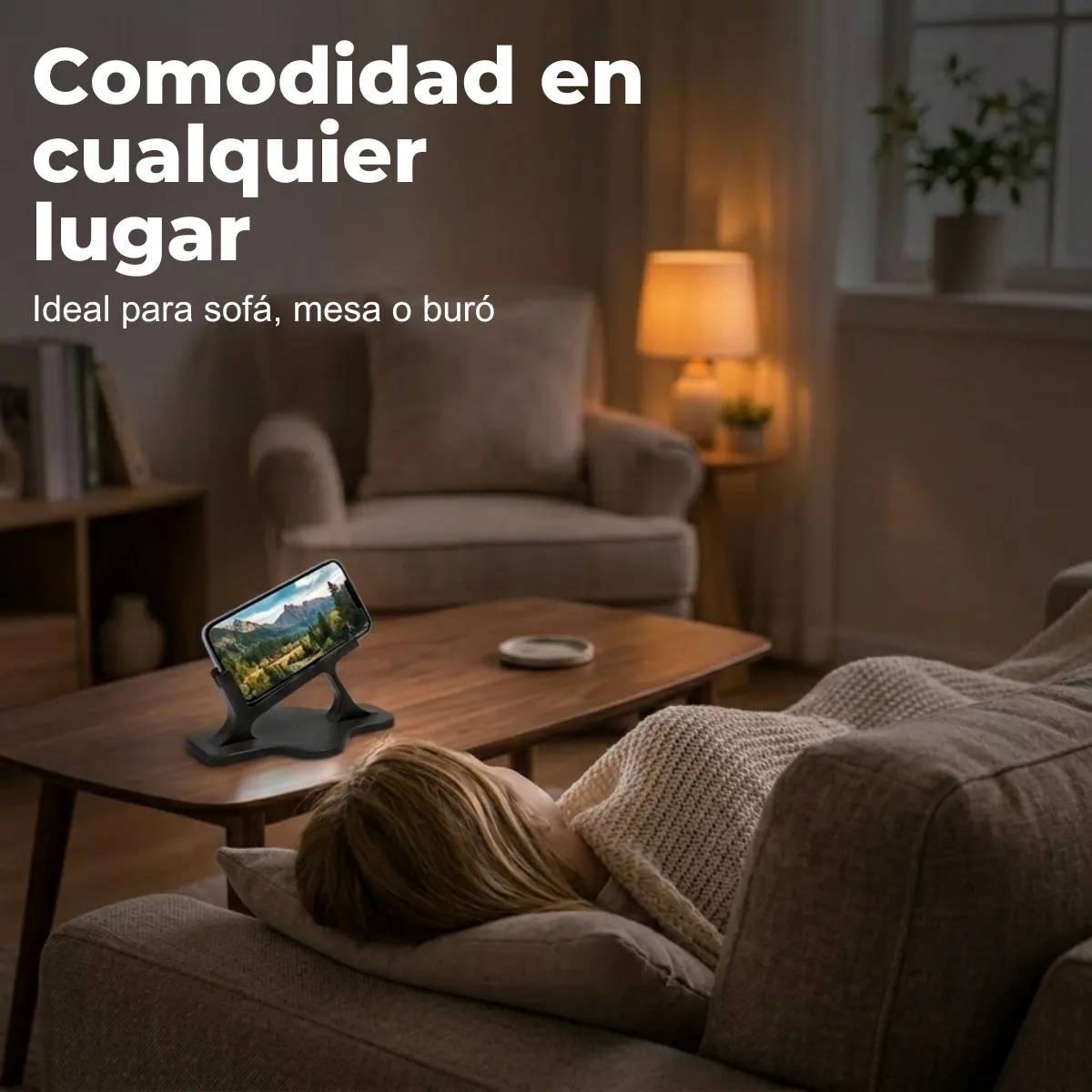Soporte Celular Cama: Base Manos Libres Anticaídas 1pz - Imagen 6