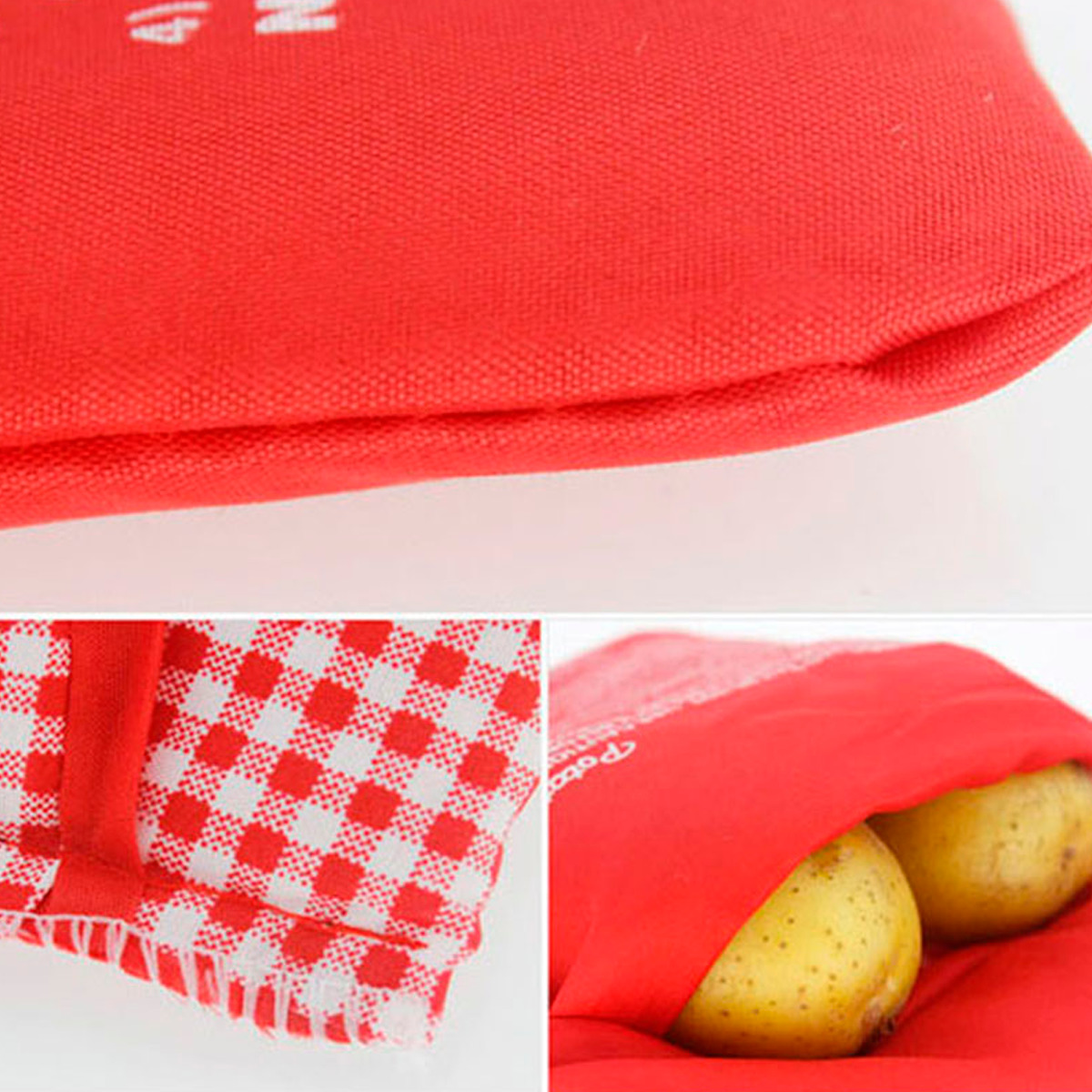 Potato Express 1000188 bolsa para cocinar papas en el microondas, S, Rojo