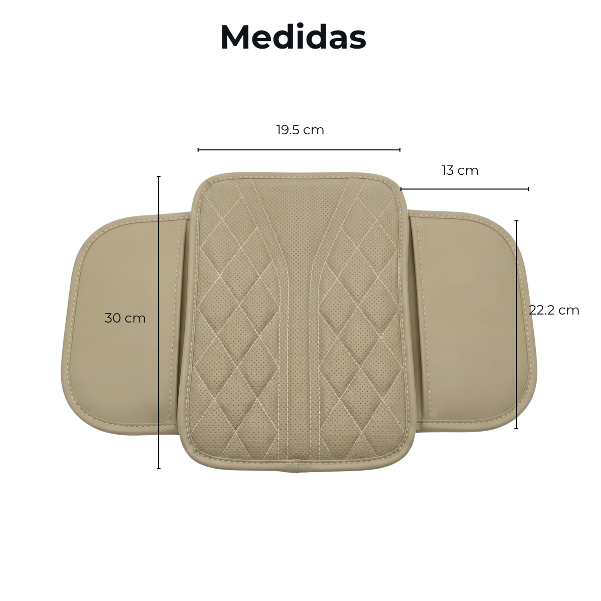 Apoyabrazos para Coche con Cojín Acolchado y Bolsillos de Almacenamiento - Imagen 4