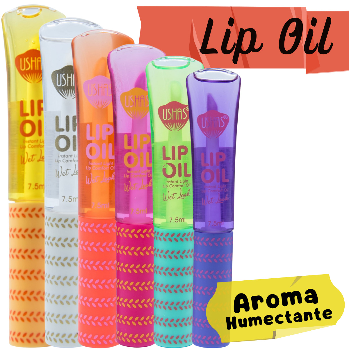 Labial Lip Oil Gloss Brillo Liquido Aroma Frutal Dulce