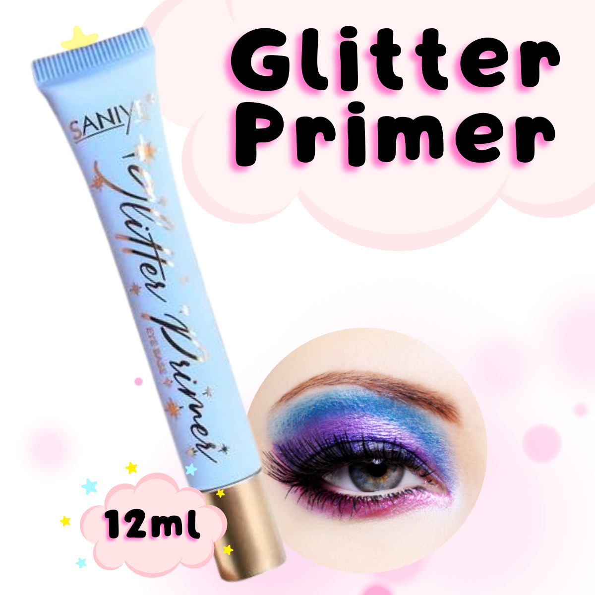 Primer Para Ojos Maquillaje Mayor Pigmentación Glitter