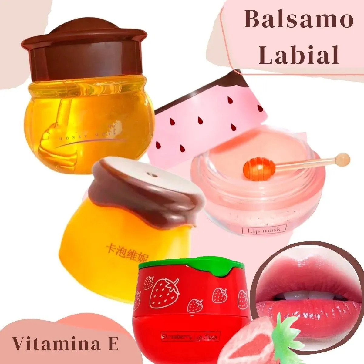 Mascarilla Hidratante Para Labios Crema Vitamina