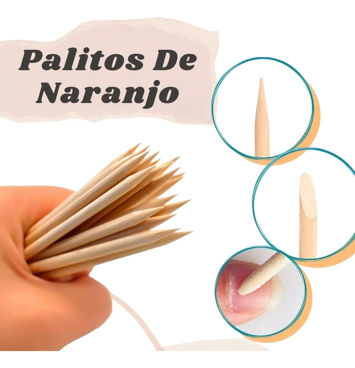 Palitos De Naranjo Removedor Cutículas Para Manicura Uñas - VERALY