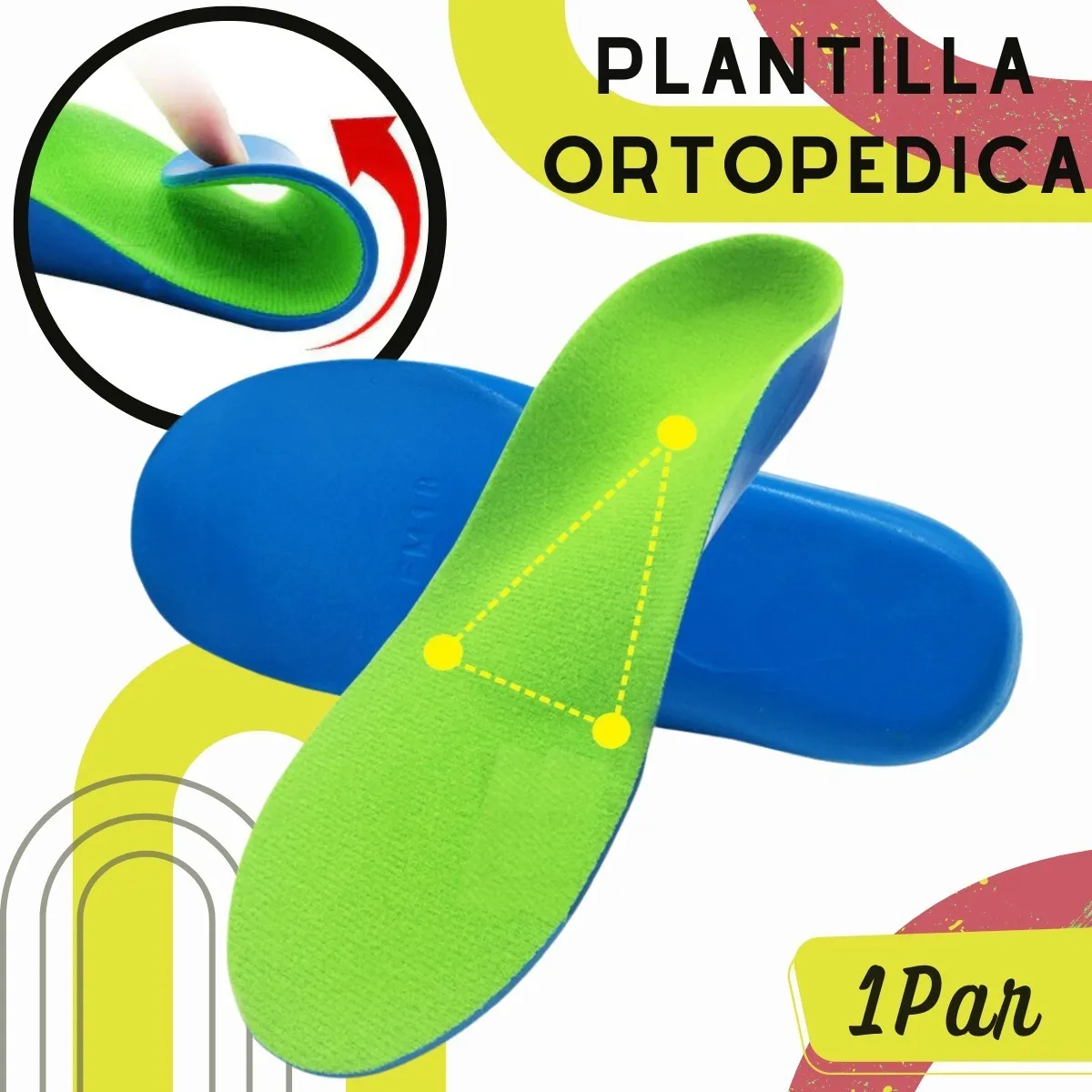 Plantillas Ortopédicas Zapatos Soporte Arco Pie Plano