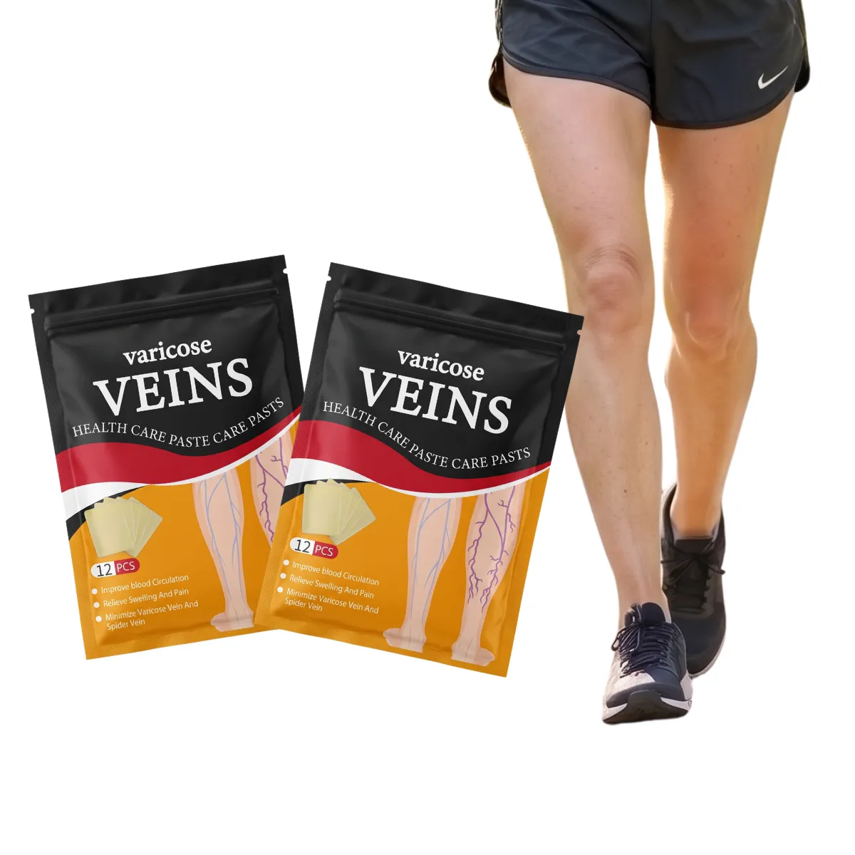 Parches Para Piernas Cansadas Y Venas Varicosas,Tratamiento para Arañas Vasculares y Piernas Cansadas,Alivio de Molestias en Piernas