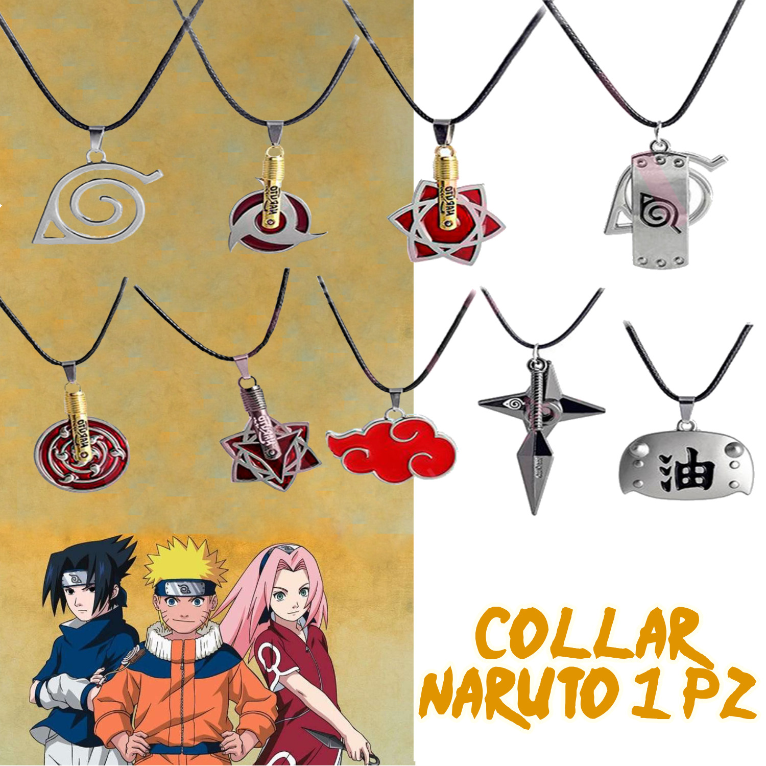 Collares Mixtos Cosplay Naruto